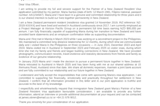 write a professional visa application letter
