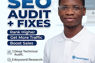 do complete website SEO audit and fix on page  issues to improve google