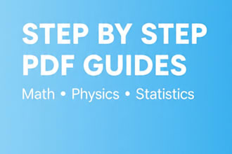 provide step by step solutions for math physics and statistics