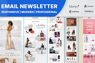 design email newsletter template for mailchimp, klaviyo, beehiiv email design