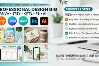 design canva landing page, social posts, flyer and logo for your brand