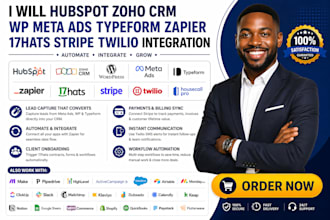 hubspot zoho crm wp meta ads typeform zapier 17hats stripe twilio integration