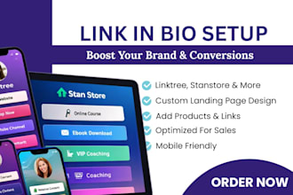 setup linktree linkpop taplink beacons landing page stan store instagram bio