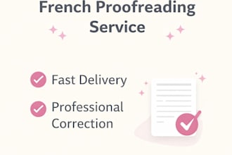 professionally proofread and correct your french text