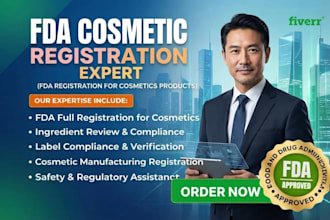 fda registration, mocra compliance, cosmetic listing, and US agent services