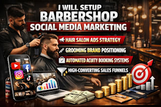 setup barbershop social media marketing hair salon barbers grooming ad marketing
