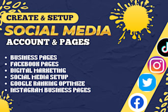 create social media profile setup for facebook instagram tiktok business account
