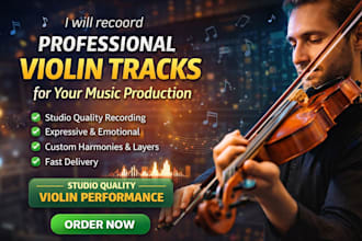 record professional violin tracks for your music production