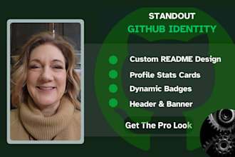 design a professional github profile readme and portfolio layout