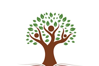 give creative tree logo design with new concepts
