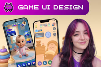 design UI UX interface hud for your 2d or 3d mobile game