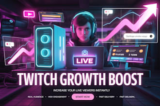 boost twitch live viewers organically with twitch channel promotion