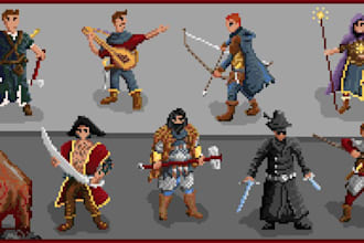 do pixel art character animation sprite sheet topdown pixel art 16bit 32bit