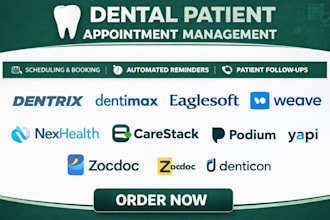 dentrix dentimax eaglesoft weave nexhealth carestack podium yapi zocdoc denticon