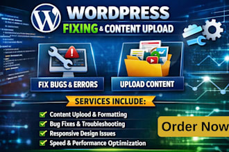 upload content and fix bugs for you
