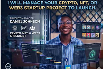 manage your crypto,nft,or web3 startup project to launch