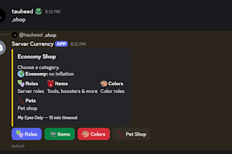 create a custom discord bot with moderation and economy