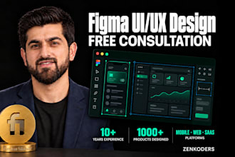 design figma UI UX for web app, app design, or landing page design