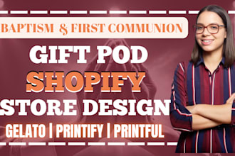 build high converting baptism and first communion shopify print on demand store