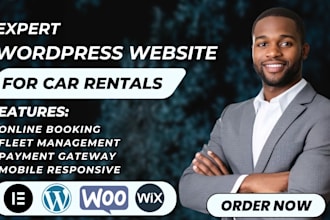 build a car rental website, automotive website, car booking system in wordpress