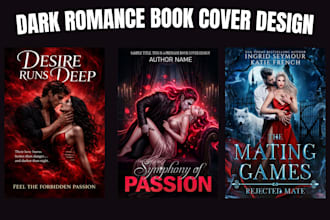 design dark romance, fantasy book cover,erotic ebook cover, kindle book cover