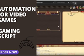 develop python game automation, game bot scripts for your games