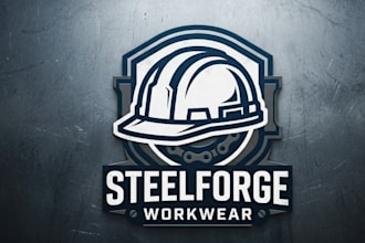 design workwear helmet logo for you