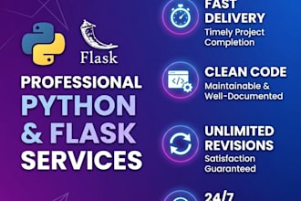 create python script or flask web app fast delivery