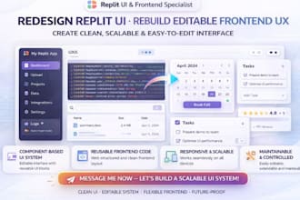 redesign replit UI rebuild replit UI editable replit UX rebuild replit frontend