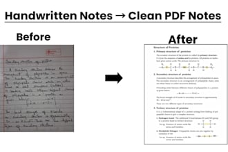 convert handwritten notes into clean and organized PDF notes