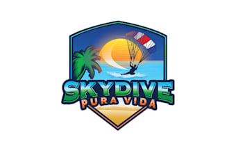 make super exciting logo for skydiving company in costa rica
