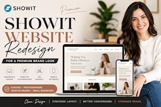 customize showit website redesign showit template  update showit landing page