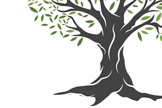 creative tree logo design modern, minimal , professional