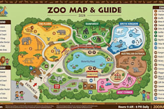 create 3d master plan, site map, neighborhood map, real estate map, zoo map, gis