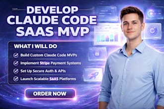 develop saas platform claude code mvp stripe auth dashboard development project