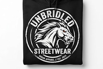 design horse logo for streetwear
