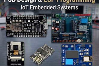 do pcb design, esp32 esp8266 programming and iot embedded system