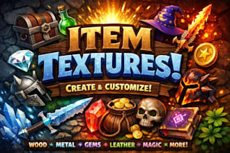make custom item textures for minecraft packs and servers
