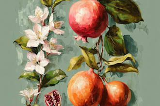 create vintage botanical illustrations in antique scientific style