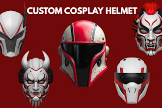 sculpt 3d wearable helmet 3d cosplay model 3d mask design stl for 3d printing