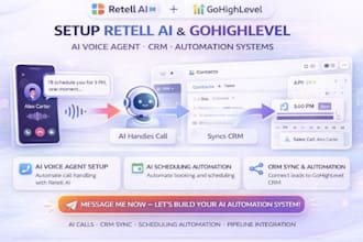 setup retell ai gohighlevel workflow ai agent CRM sync and ai scheduling system