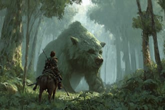 paint semi realistic fantasy art
