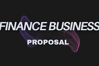do finance business modelling campaign with business proposal