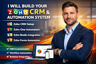 build zoho crm, zoho one automation zoho books, zoho forms