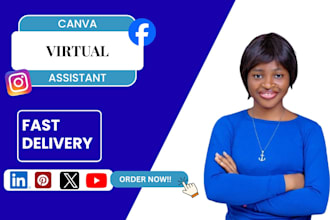 be your social media manager, canva virtual assistant, personal executive VA