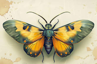 do realistic insect illustrations