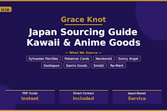 send you a japan kawaii and anime sourcing guide for shops