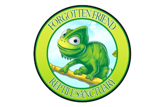 design cartoon forgotten reptiles sanctuary logo