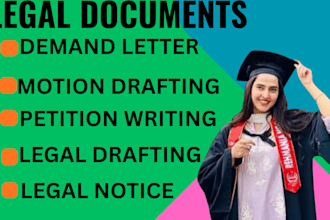 draft demand letters and legal notices for disputes and claims