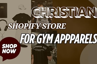 build a high converting christian gym wear shopify store with print on demand